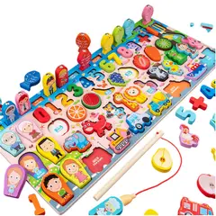 MULTIPLACE COLOMBIA - Montesori Juego didactico Tablero Pesca Didactica madera-