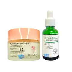 BIOAQUA - Serum Acido Salicilico + Crema Humectante Rosas y Acido Hialuronico