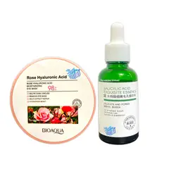 BIOAQUA - Serum Acido Salicilico + Tarro de Parches de Colágeno para Ojeras Rose
