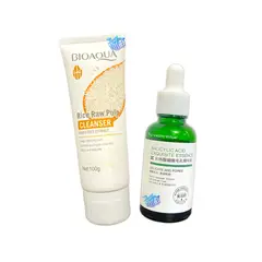 BIOAQUA - Serum Acido Salicilico + Jabon Facial de Arroz 100g