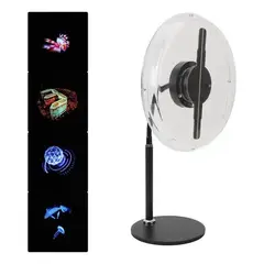 GENERICO - Ventilador Holograma Led Hd Publicidad 3d Protector Con Cover