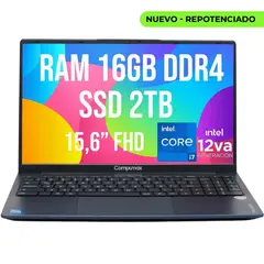 COMPUMAX - PORTATIL INTEL CORE I7 -12650H SSD 2TB RAM 16GB 15.6 FHD