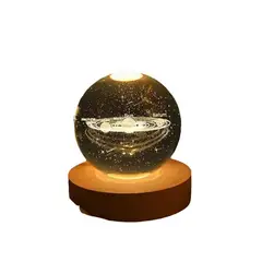 GENERICO - Esfera Cristal 3d Luz Noche Led Proyector Ambiental Usb