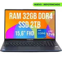 COMPUMAX - PORTATIL INTEL CORE I7 -12650H SSD 2TB RAM 32GB 15.6 FHD