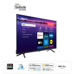 HYUNDAI - Televisor 43 pulgadas Smart TV LED Full HD Roku HYLED4325RIM
