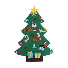 GRUPO B - Árbol de Navidad de Fieltro Para Niños Con Adornos Set 28 Pcs