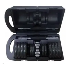 GENERICO - Kit Pesas Mancuernas 20 Kg 40 Lb Gimnasio Portátil + Estuche