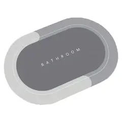 GENERAL - Tapete Antideslizante Baño Alfombra Ducha Anti Absorbente Gris
