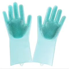 GENERAL - Guantes De Silicona Lavaplatos Antideslizante Verde Menta