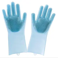 GENERAL - Guantes Magicos De Silicona Lavaplatos Antideslizante Azul
