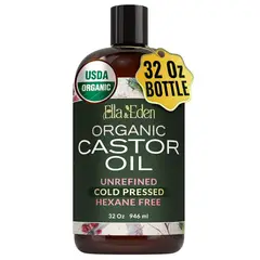 GENERICO - Aceite De Ricino Castor 100% Puro Orgánico 946 Ml
