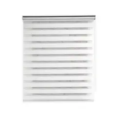 HIGH CLASS - Cortina enrrollable Sheer Screen Blanca brillo 130 x 160 cm