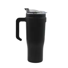 GENERICO - Vaso Térmico Frío Y Calor, Mug Hermético Con Pitillo Metálico Y Asa, Acero Inoxidable - Termo 1.2 Litros