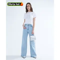 SEVEN SEVEN - Jean Para Mujer Wide-Leg Color Azul Medio Marca #28160849