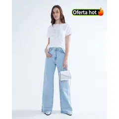 SEVEN SEVEN - Jean Para Mujer Wide-Leg Color Azul Medio Marca #28160849