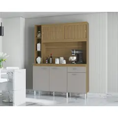 GENERICO - Alacena para Cocina Mueble Auxiliar Duda 140cm Acanalado