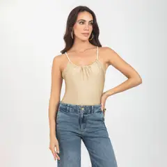 ADRISSA - Body Para Mujer Con Recogido En Frente Dorado
