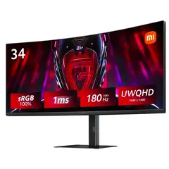 XIAOMI - Monitor Gamer Curvo G34WQi 34 UltraWide QHD 180Hz FreeSync