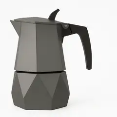 TECNOHOGAR JS - Cafetera Italiana 3 Tazas Aluminio Estufa Gas Y Eléctrica Espresso