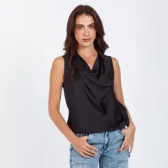 ADRISSA - Blusa Básica Marcela Escote Drapeado