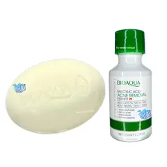 BIOAQUA - Suero de Acido Salicilico + Jabon Facial De Arroz 100g