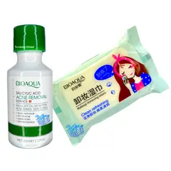 BIOAQUA - Suero de Acido Salicilico + Toallitas Desmaquillantes