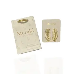MERAKI - Aretes Fosforito Bañados en oro 24kt