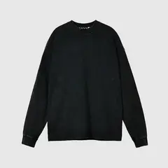 VANN - Camiseta Manga Larga En Algodón Crewneck Distressed