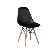 GENERICO - Silla De Comedor Moderna De Plástico Y Patas De Madera