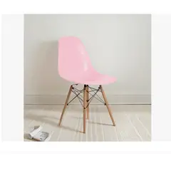 GENERICO - Silla De Comedor Moderna De Plástico Y Patas De Madera