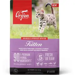 ORIJEN - Kitten Gatos Cachorros Pollo Pavo Salmon 1.8 kg