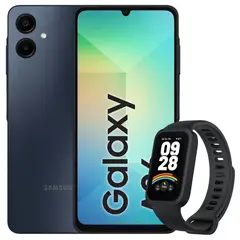 SAMSUNG - Celular Galaxy A06 128GB /4GB Black + Mi Band 9 Active Blk
