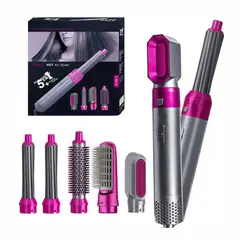 TECNOHOGAR JS - Cepillo Alisador 5 En 1 Leman Hot Air Styler