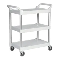 RUBBERMAID - Carro de Servicio Abierto 3 Estantes 90 Kg Blanco