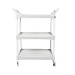 RUBBERMAID - Carro de Servicio Abierto 3 Estantes 136Kg Blanco