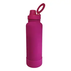 GENERAL - Termo Termico Acero Inoxidable Siliconado Tripode Fucsia