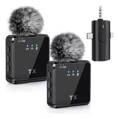 GENERICO - Micrófono Inalámbrico Solapa 3 En 1 Profesional F11-2 X2