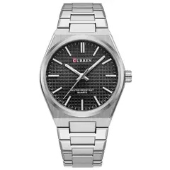 CURREN - Reloj Análogo Original KREd8303 para Hombre Acero Plateado
