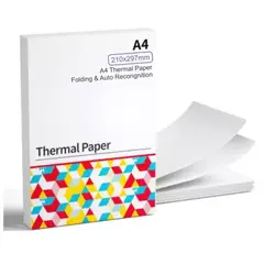 GENERICO - Resma De Papel Térmico Para Impresora Térmica A4 210x297mm