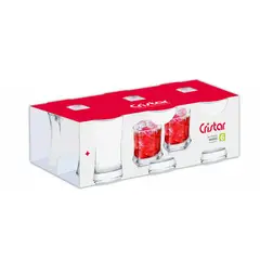 CRISTAR - Set X6 Unidades de Vasos Vivaldi Rocks 0105CL6