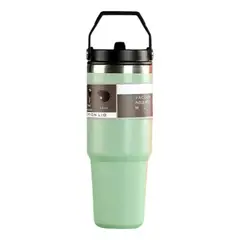 INNOVA - Termo Botella Manija Superior Acero Inoxidable Calor Frío 900 Ml Verde
