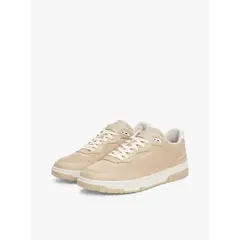TOMMY HILFIGER - Tenis beige de Cuero con mezcla de texturas