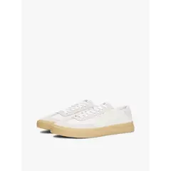 TOMMY HILFIGER - Tenis beige con suela cupsole a contraste