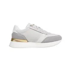 TOMMY HILFIGER - Tenis gris con paneles metalizados