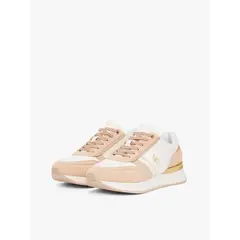 TOMMY HILFIGER - Tenis blanco con paneles metalizados