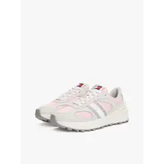 TOMMY HILFIGER - Tenis rosa deportivas robustas de ante