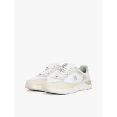 TOMMY HILFIGER - Tenis multicolor con texturas mixtas