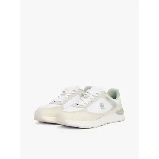 TOMMY HILFIGER - Tenis multicolor con texturas mixtas