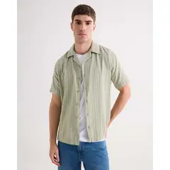 SEVEN SEVEN - Camisa Resort Estampada Para Hombre Verde