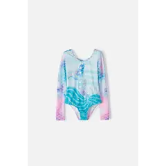 MIC - Vestido de baño manga larga multicolor para niña